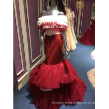Mermaid Trumpet Skirt Red Long Wedding Evening Dress